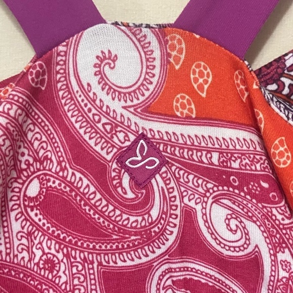 Prana LIKE NEW multi color paisley print athletic dress w/ built in bra size S - Picture 6 of 6